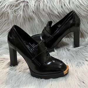 Karl Lagerfeld Women’s Patent High Heeled VIRNA/G22 Loafers. Worn once